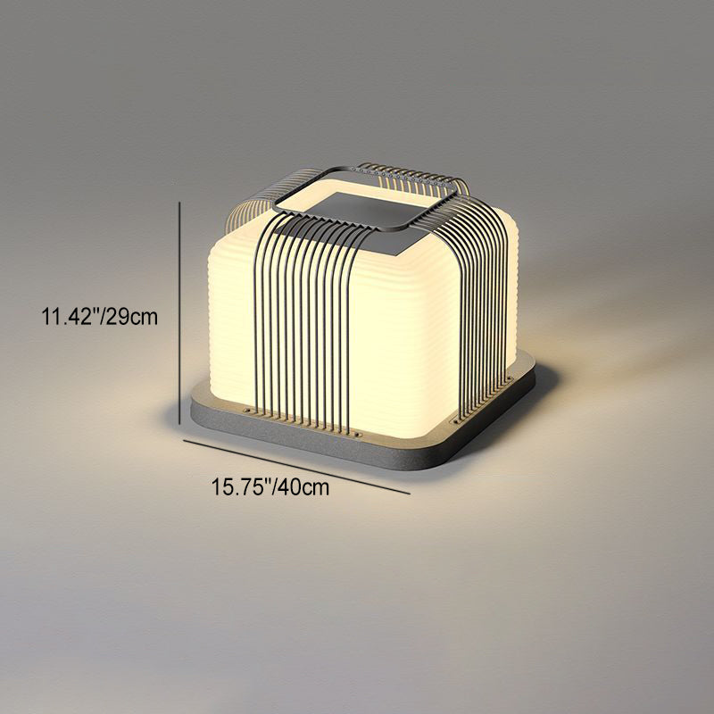Minimalist Solar Square Stainless Steel LED Light