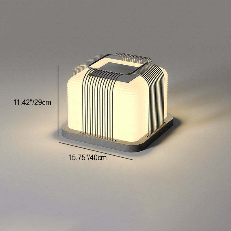 Minimalist Solar Square Stainless Steel LED Light