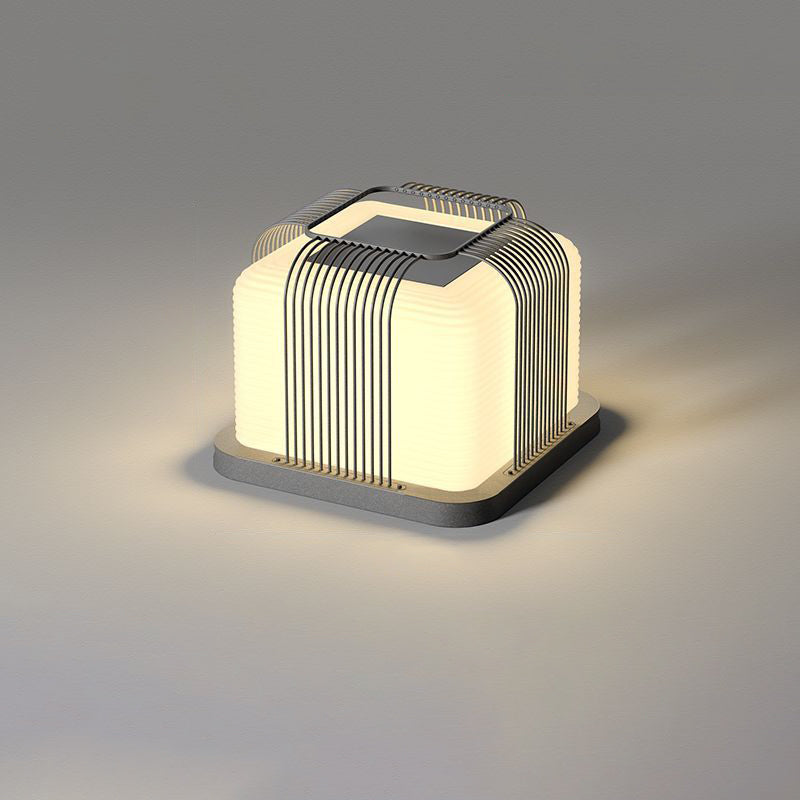 Minimalist Solar Square Stainless Steel LED Light
