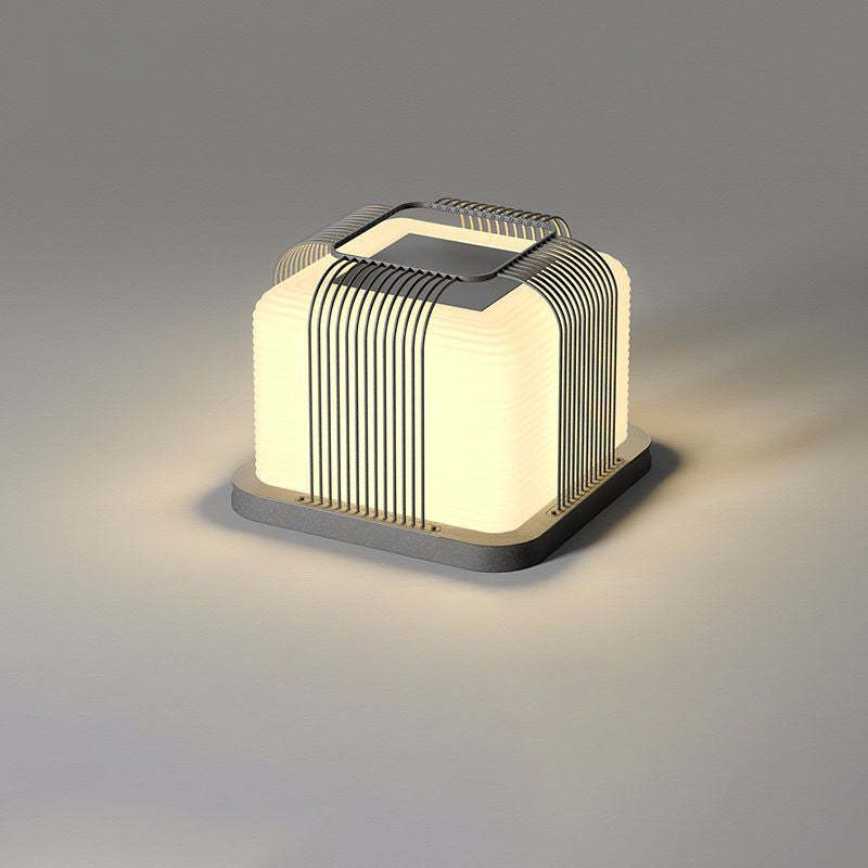 Minimalist Solar Square Stainless Steel LED Light