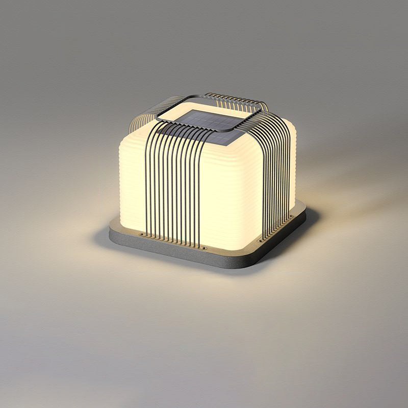 Minimalist Solar Square Stainless Steel LED Light