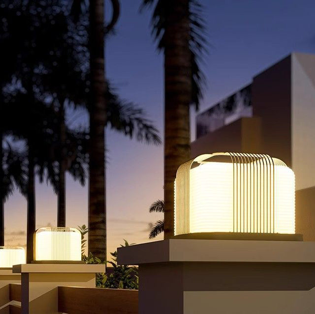Minimalist Solar Square Stainless Steel LED Light