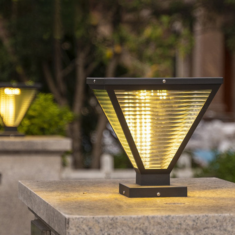 Minimalist Prismatic Stainless Steel Outdoor Light — 110V-120V For US/CA