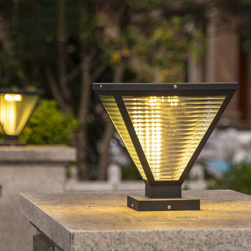 Minimalist Prismatic Stainless Steel Outdoor Light — 110V-120V For US/CA