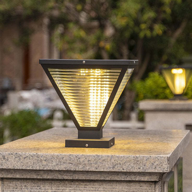 Minimalist Prismatic Stainless Steel Outdoor Light