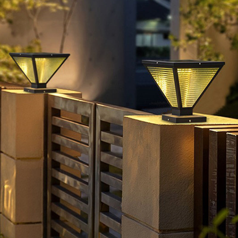 Minimalist Prismatic Stainless Steel Outdoor Light