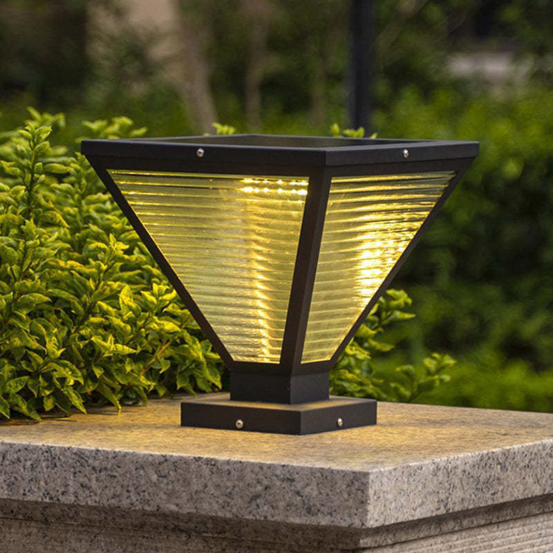 Minimalist Prismatic Stainless Steel Outdoor Light