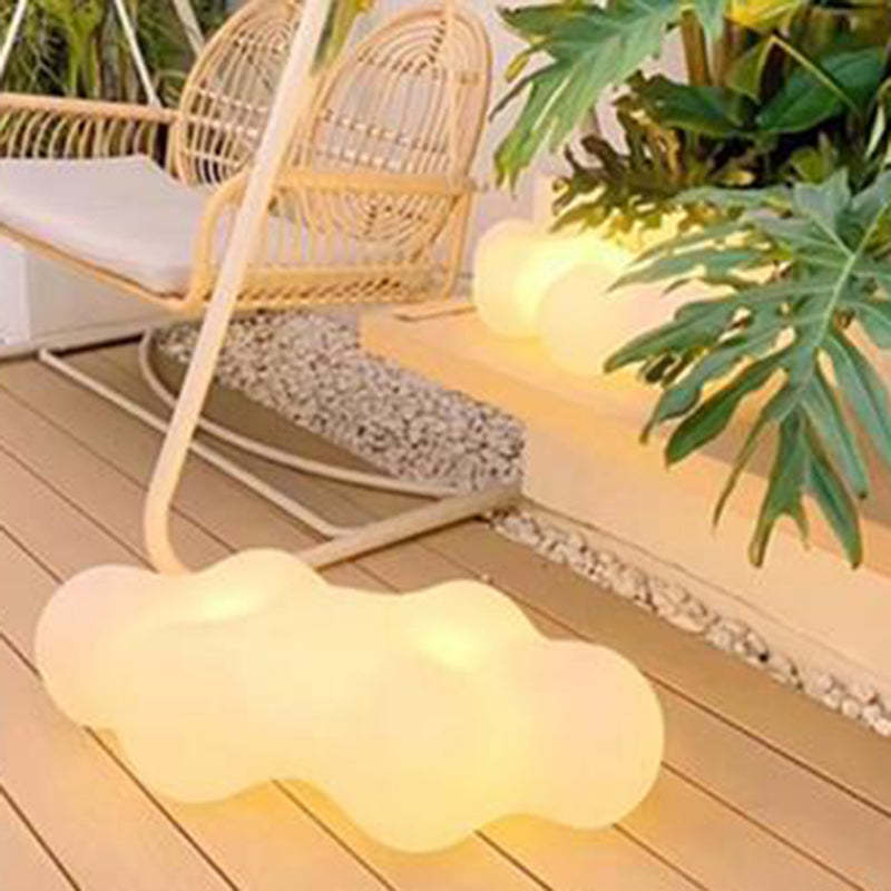 Art Deco Solar Cloud LED Outdoor Light