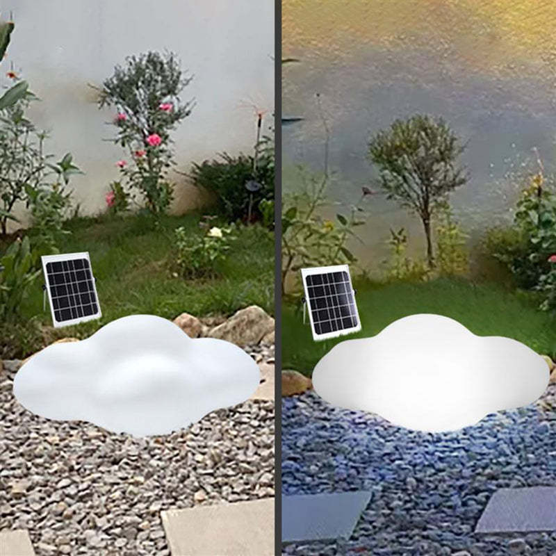 Art Deco Solar Cloud LED Outdoor Light