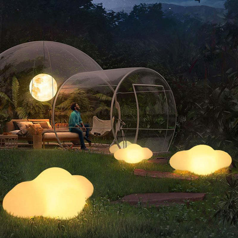 Art Deco Solar Cloud LED Outdoor Light