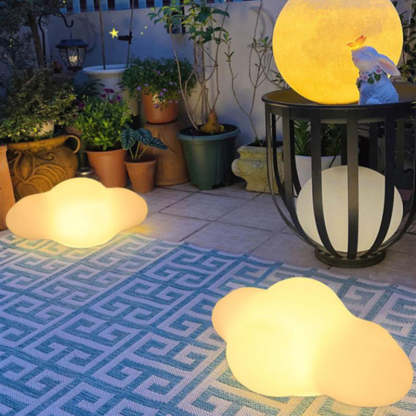Art Deco Solar Cloud LED Outdoor Light