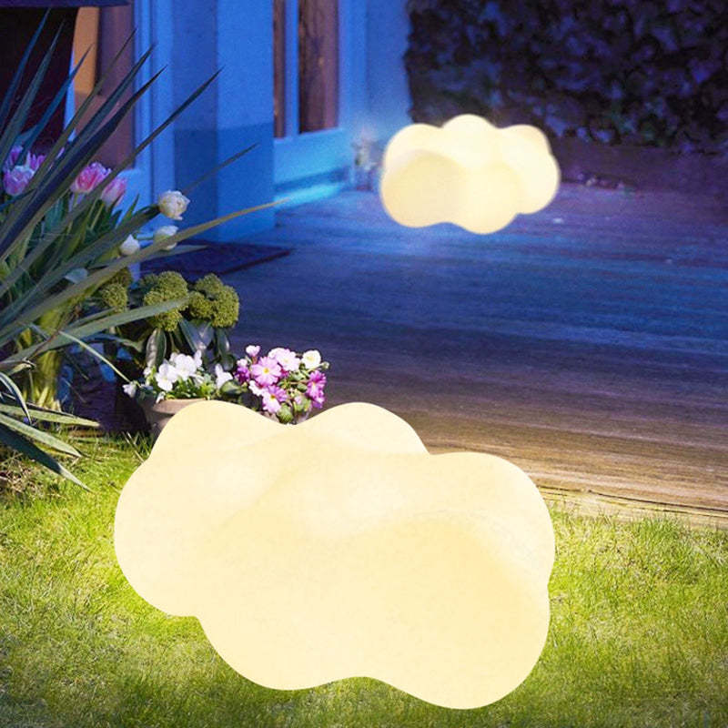 Art Deco Solar Cloud LED Outdoor Light