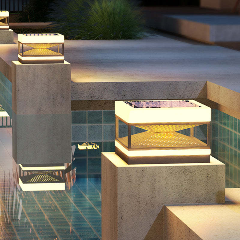 Minimalist Square Stainless Steel LED Outdoor Light - 01
