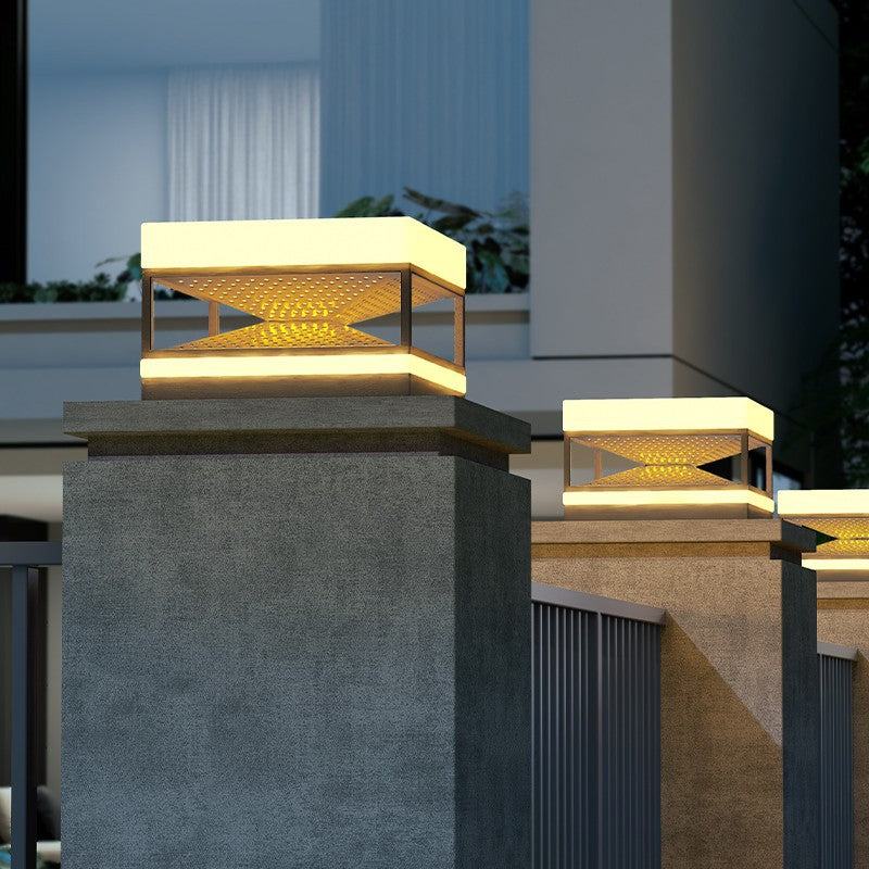Minimalist Square Stainless Steel LED Outdoor Light - 01
