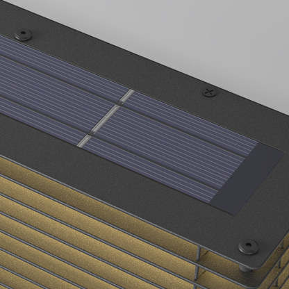 Minimalist Solar Rectangle Stainless Steel LED Light