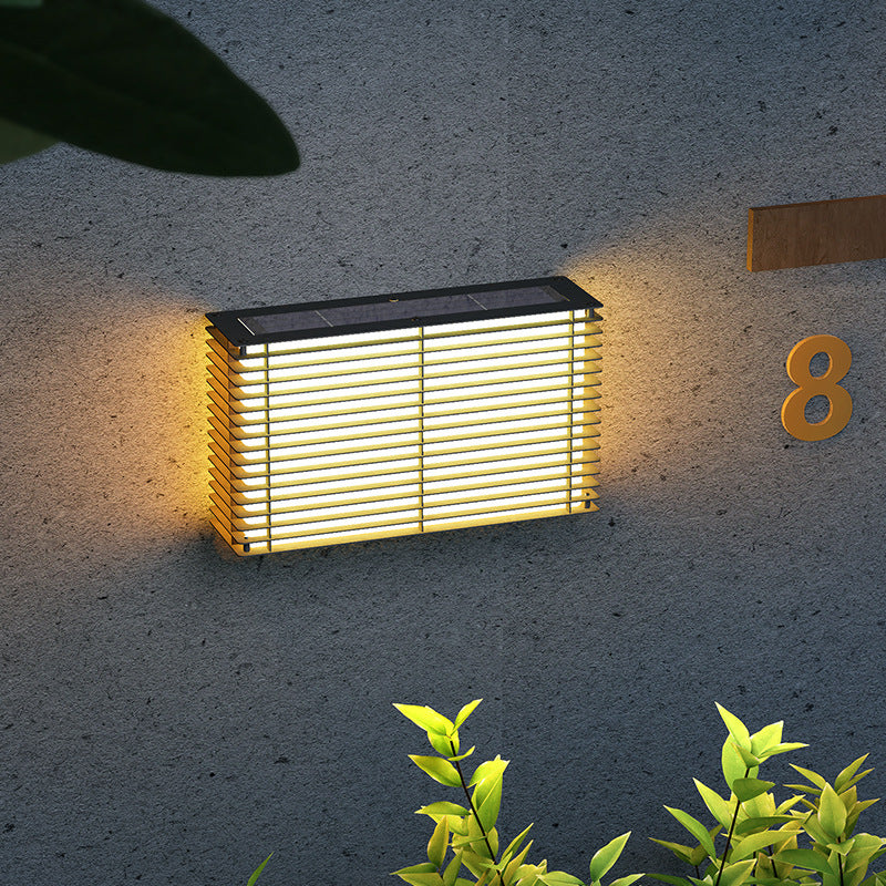 Minimalist Solar Rectangle Stainless Steel LED Light