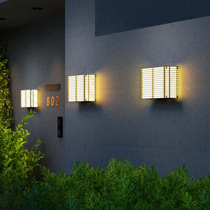 Minimalist Solar Rectangle Stainless Steel LED Light