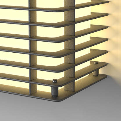 Minimalist Solar Rectangle Stainless Steel LED Light