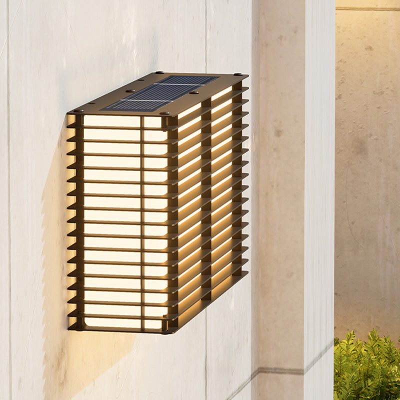Minimalist Solar Rectangle Stainless Steel LED Light