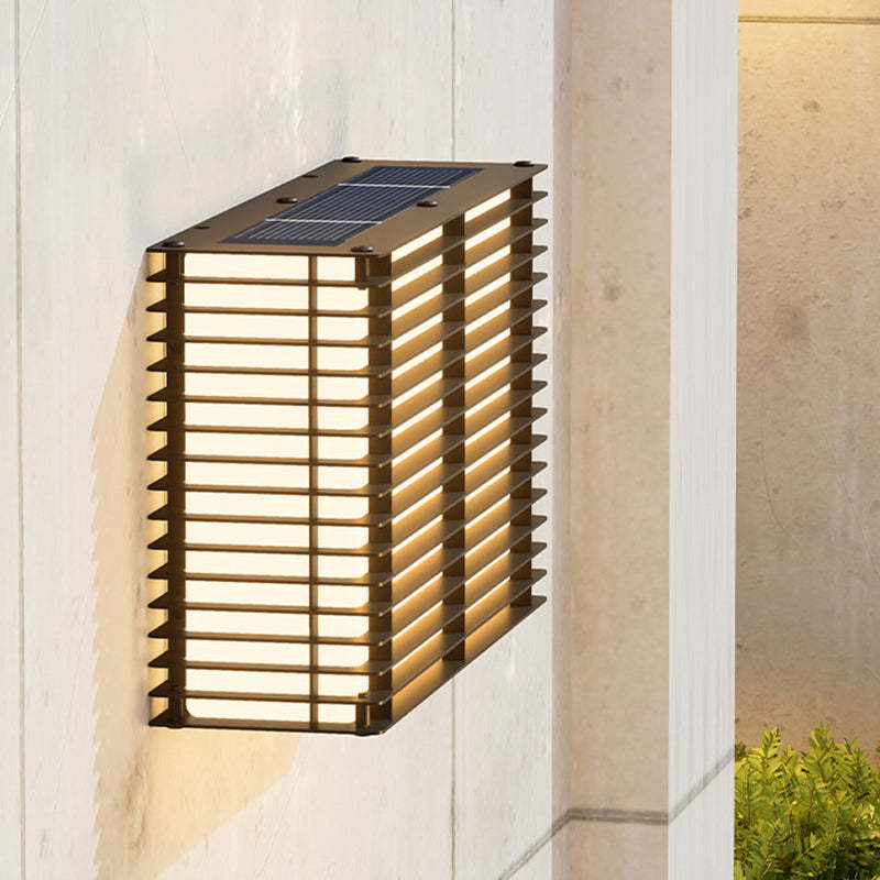 Minimalist Solar Rectangle Stainless Steel LED Light
