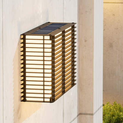 Minimalist Solar Rectangle Stainless Steel LED Light
