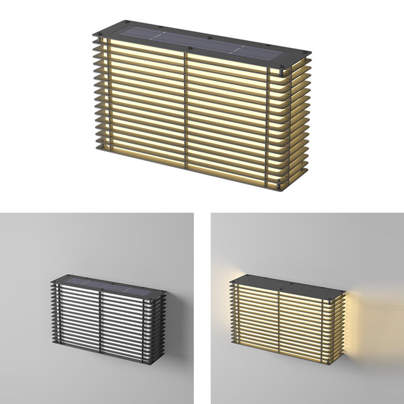 Minimalist Solar Rectangle Stainless Steel LED Light