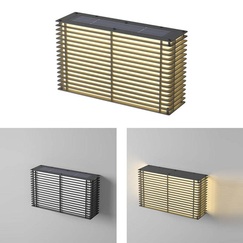 Minimalist Solar Rectangle Stainless Steel LED Light