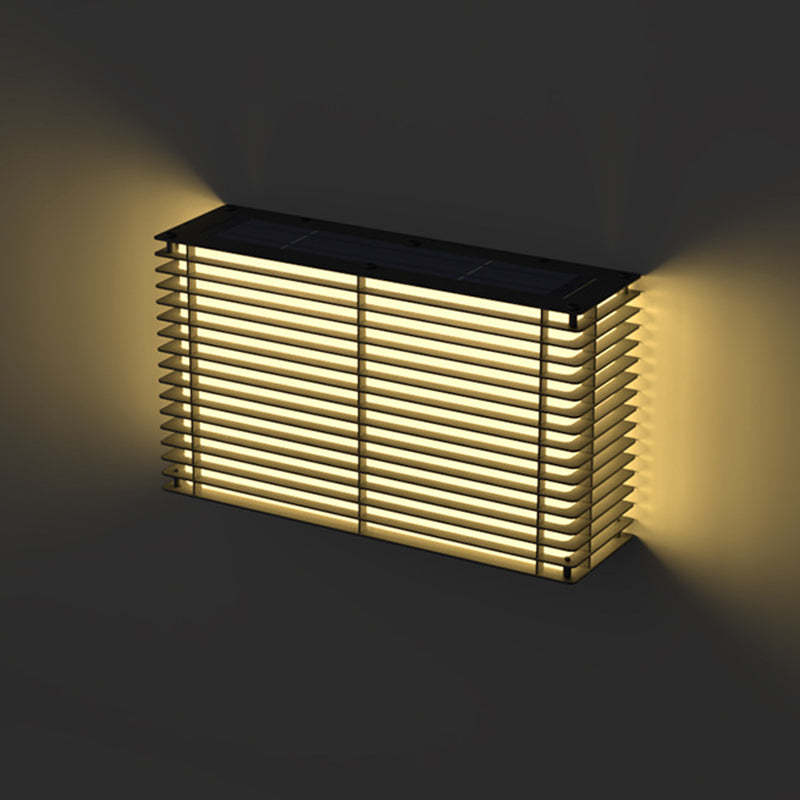 Minimalist Solar Rectangle Stainless Steel LED Light