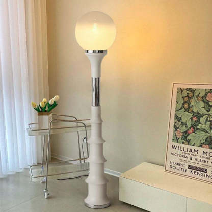 Colorful Lollipop Orb Iron LED Floor Lamp — White Base + White Lampshade / Infinitely Dimmable / 220V-240V For UK/AU
