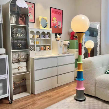 Colorful Lollipop Orb Iron LED Floor Lamp