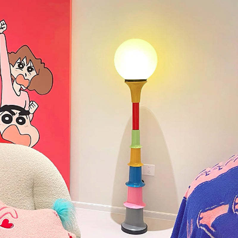 Colorful Lollipop Orb Iron LED Floor Lamp