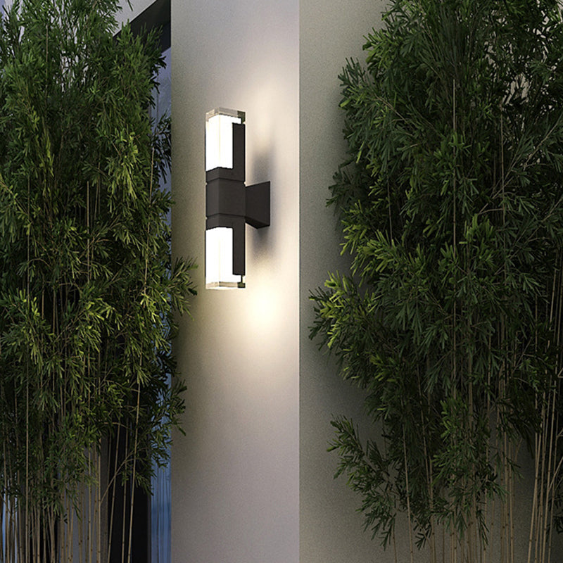Minimalist Rectangle Aluminum Acrylic LED Wall Sconce