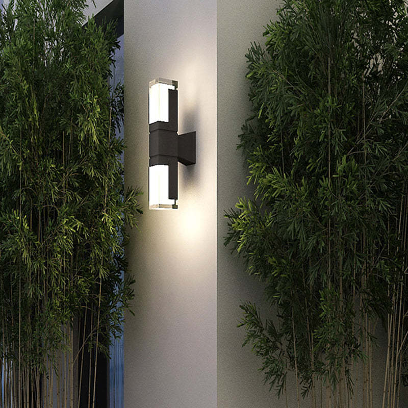 Minimalist Rectangle Aluminum Acrylic LED Wall Sconce