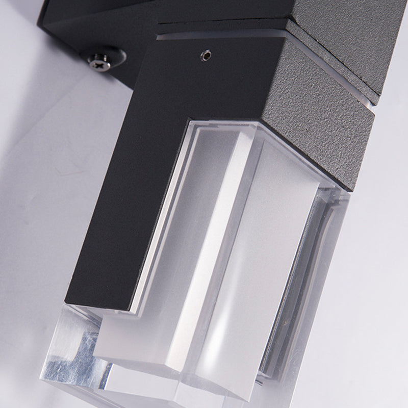 Minimalist Rectangle Aluminum Acrylic LED Wall Sconce