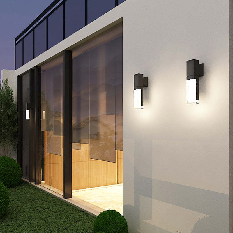 Minimalist Rectangle Aluminum Acrylic LED Wall Sconce