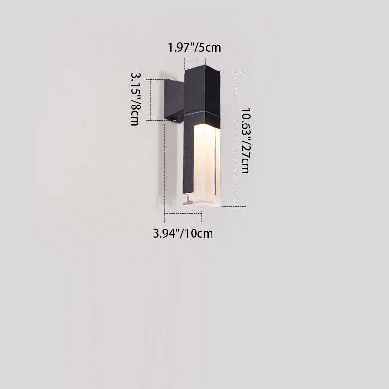 Minimalist Rectangle Aluminum Acrylic LED Wall Sconce