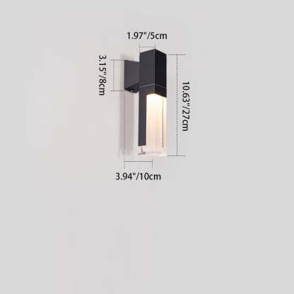 Minimalist Rectangle Aluminum Acrylic LED Wall Sconce