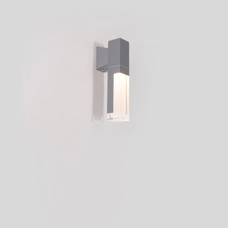 Minimalist Rectangle Aluminum Acrylic LED Wall Sconce