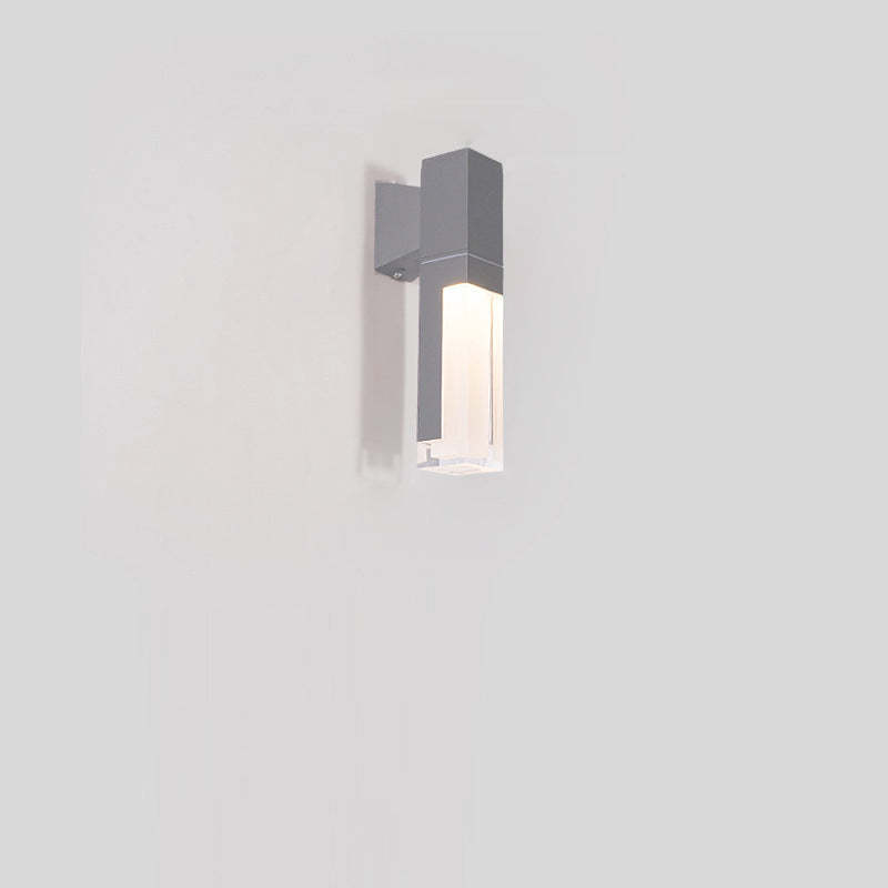 Minimalist Rectangle Aluminum Acrylic LED Wall Sconce