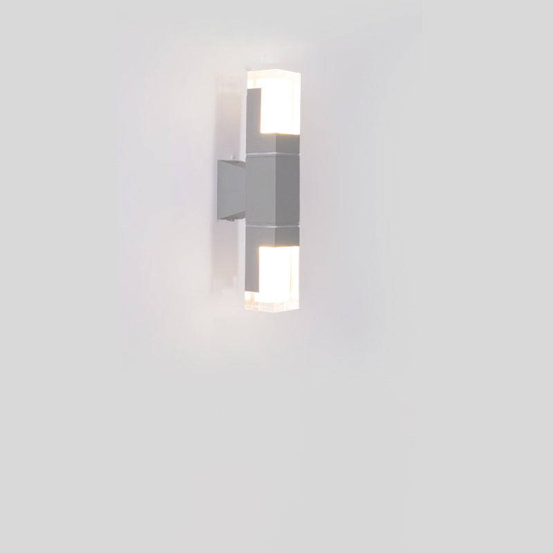 Minimalist Rectangle Aluminum Acrylic LED Wall Sconce