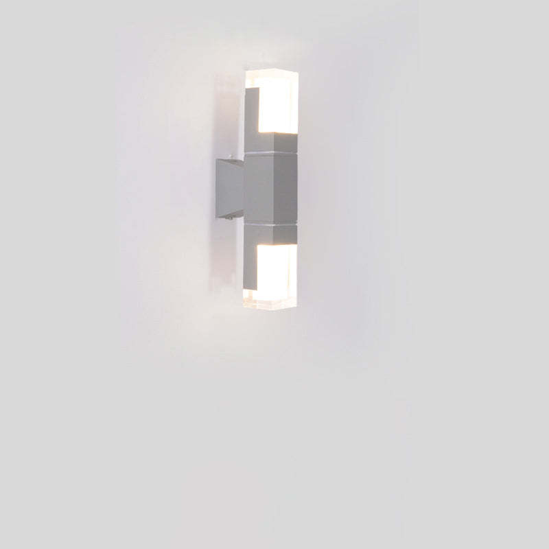 Minimalist Rectangle Aluminum Acrylic LED Wall Sconce