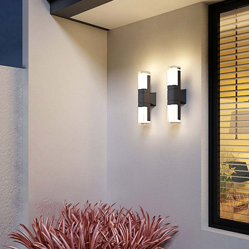 Minimalist Rectangle Aluminum Acrylic LED Wall Sconce