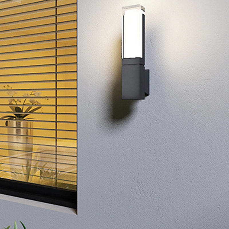 Minimalist Rectangle Aluminum Acrylic LED Wall Sconce