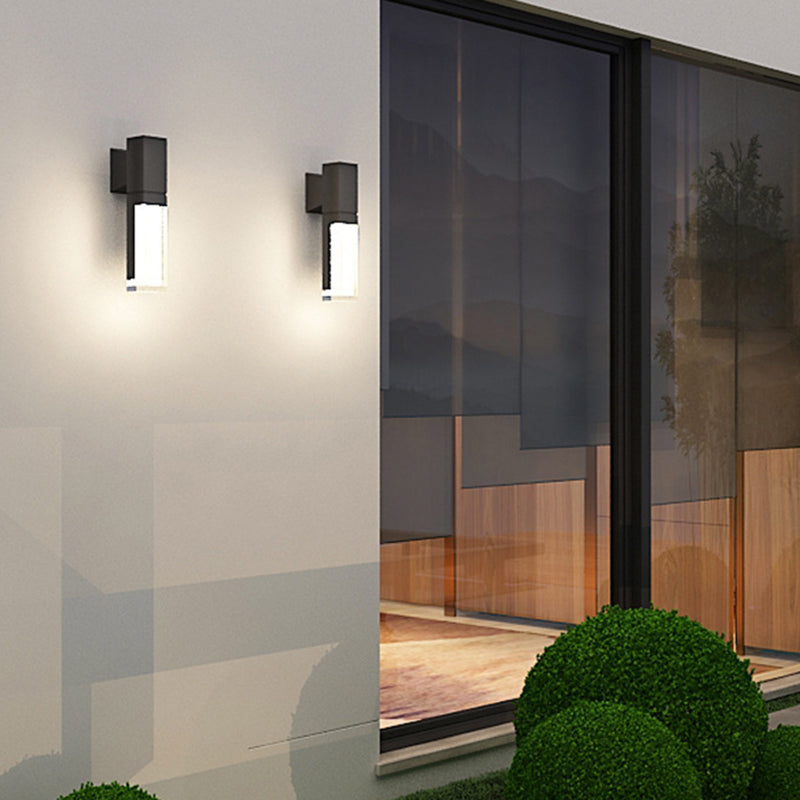 Minimalist Rectangle Aluminum Acrylic LED Wall Sconce
