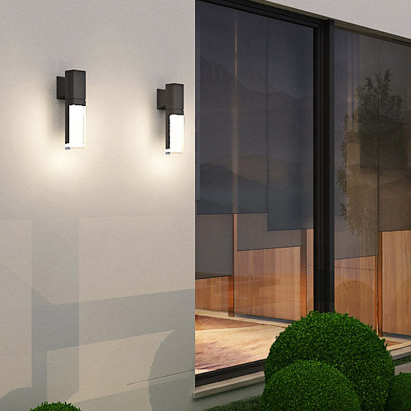 Minimalist Rectangle Aluminum Acrylic LED Wall Sconce