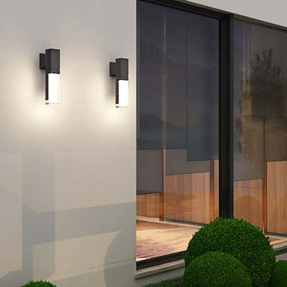 Minimalist Rectangle Aluminum Acrylic LED Wall Sconce