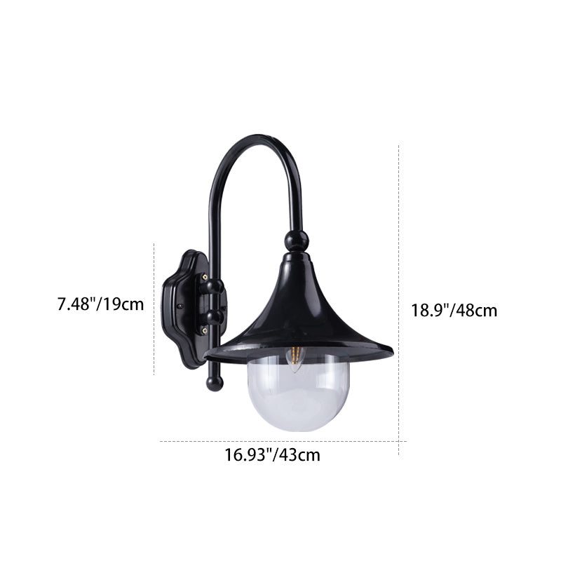 Industrial Horn-Shape Cone Aluminum Acrylic Wall Sconce