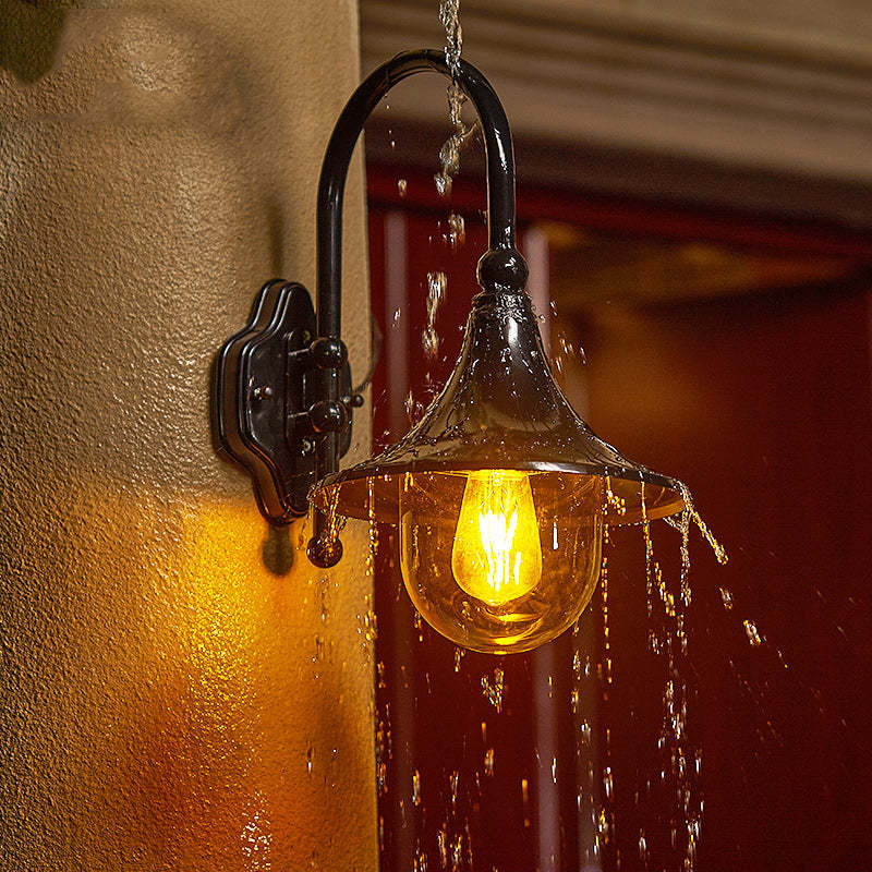 Industrial Horn-Shape Cone Aluminum Acrylic Wall Sconce