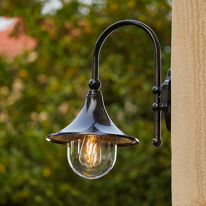 Industrial Horn-Shape Cone Aluminum Acrylic Wall Sconce