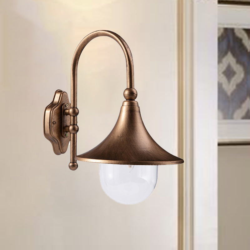 Industrial Horn-Shape Cone Aluminum Acrylic Wall Sconce